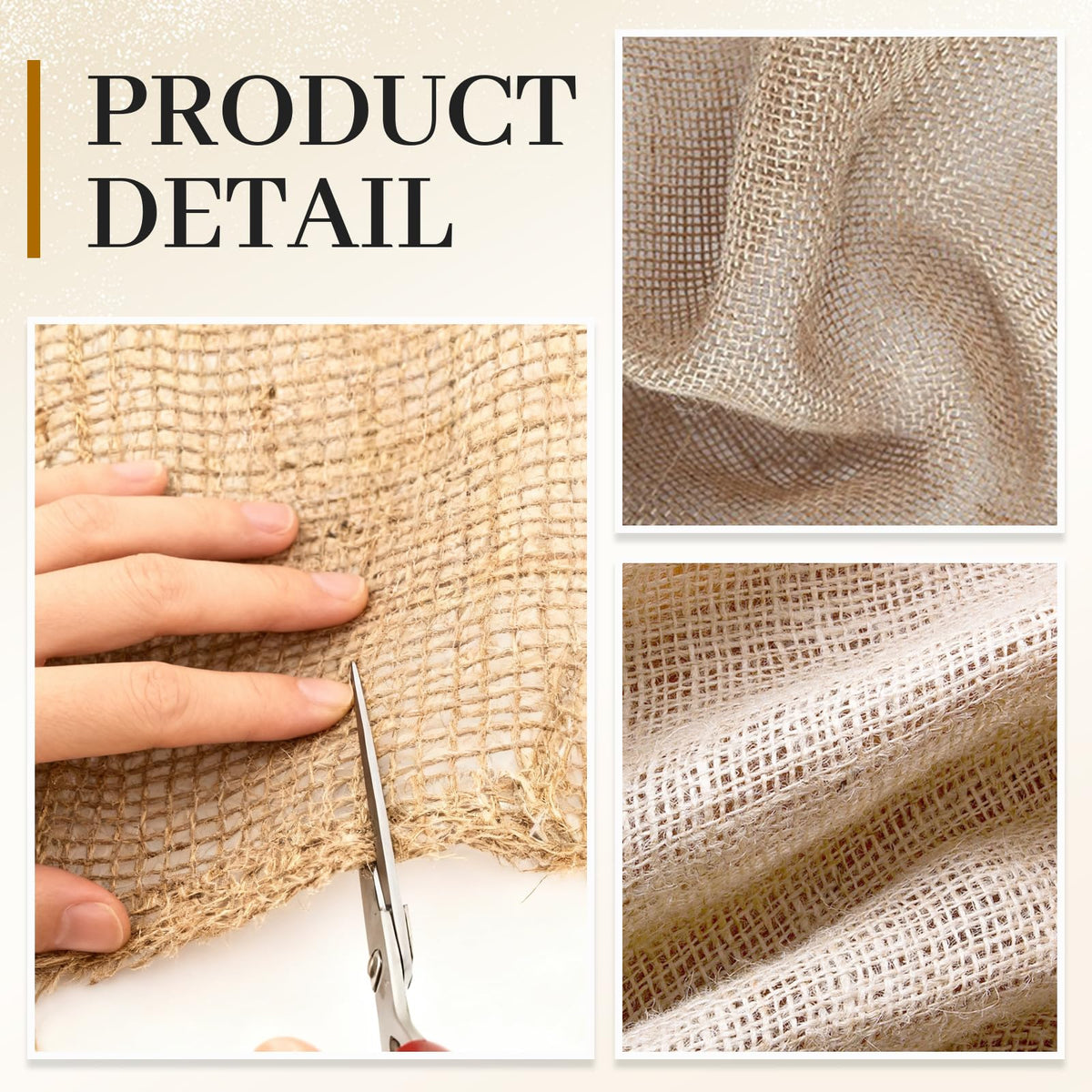 Himake burlap roll used as weed barrier in garden beds