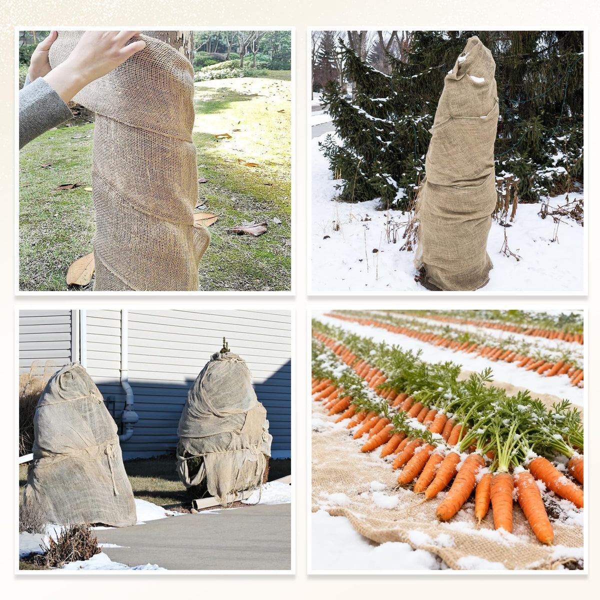 Himake burlap roll with dense weave and reinforced edges
