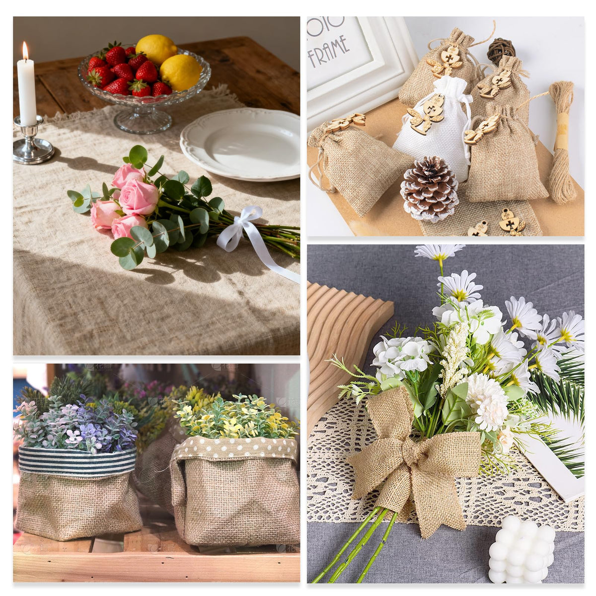 Himake burlap roll provides frost protection for plants