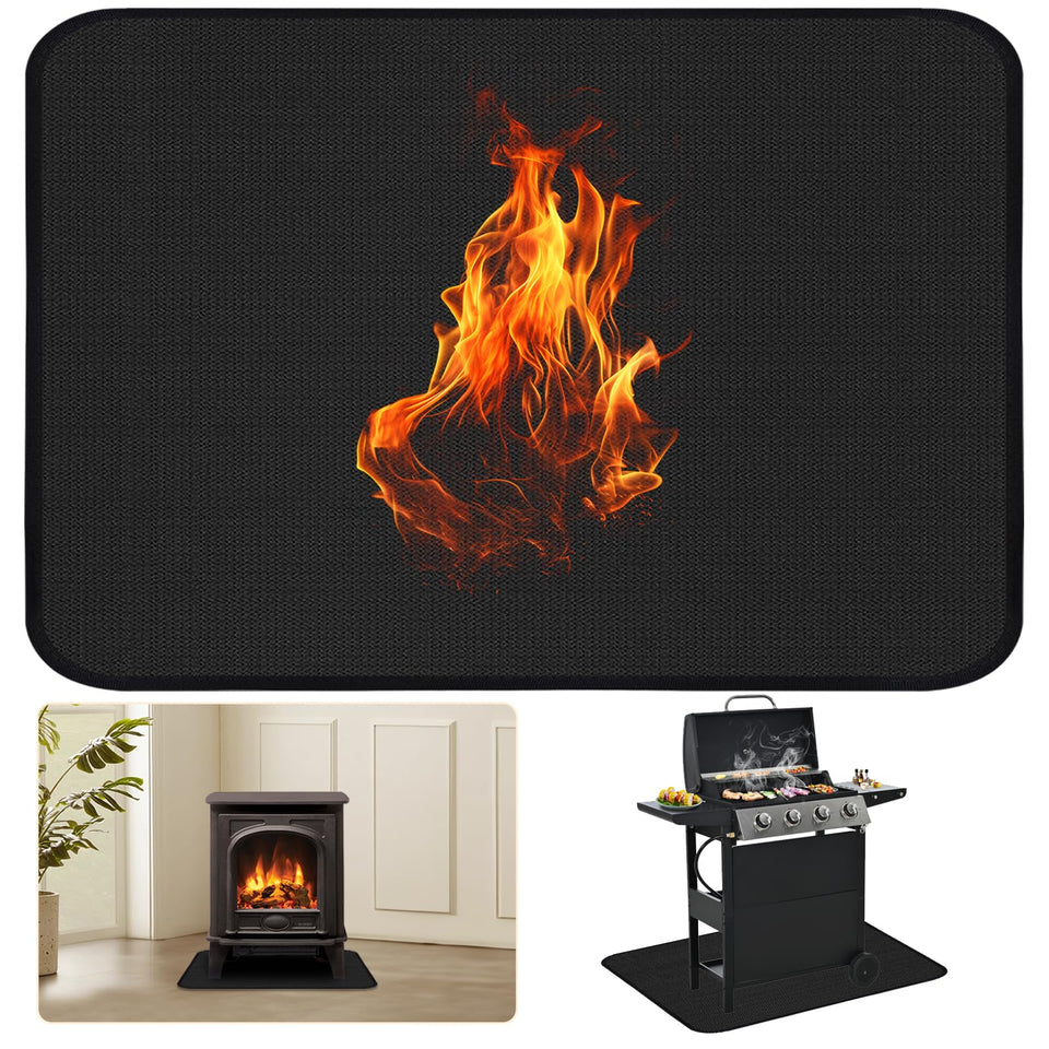 Himake grill mat for outdoor use, fireproof protection for decks.