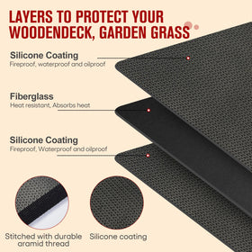 Himake grill mat is waterproof and oil-proof for easy cleaning.