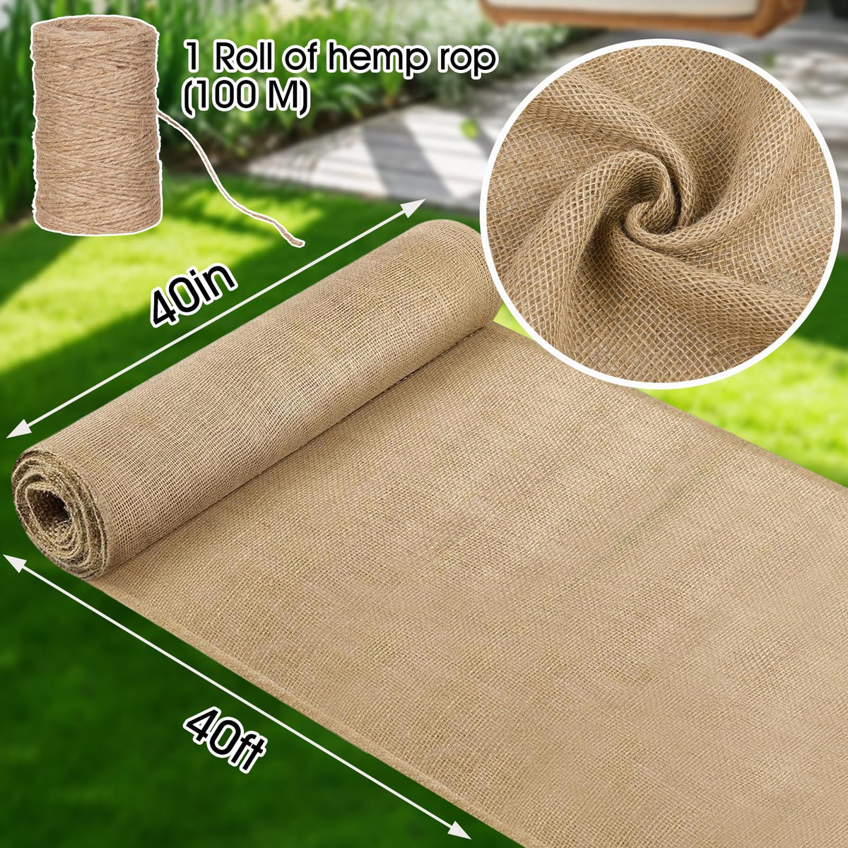 Himake natural burlap fabric for outdoor garden projects