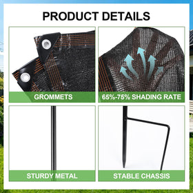 Himake rope included to secure shade cloth to structures.