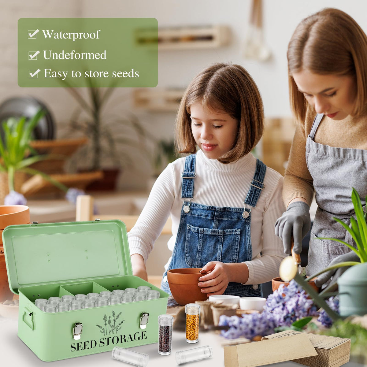 Himake transparent seed compartments offer easy visibility