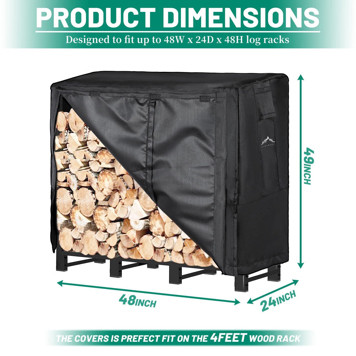 Himal Outdoors Himal 4ft cover back view shows full weather protection
