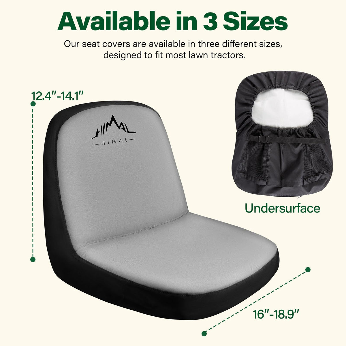 Himal Outdoors seat cover back pockets keep gloves and tools handy.