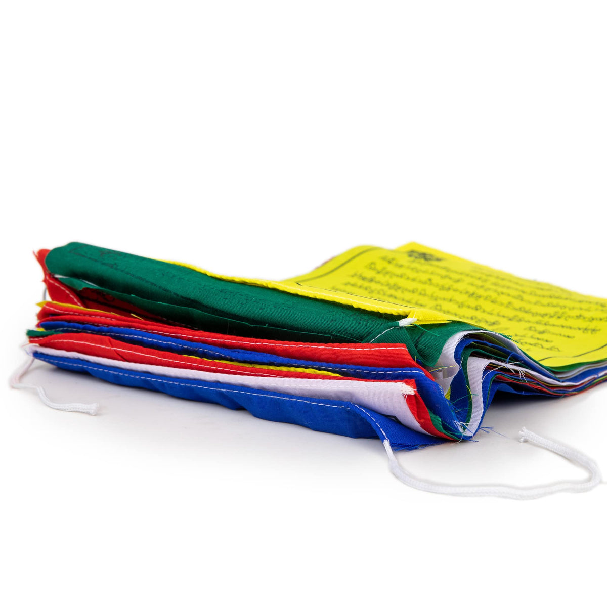 Himalayan Bazaar outdoor flag row in bright colors for garden or patio.