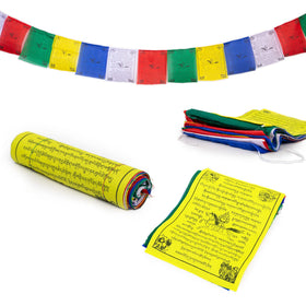 Himalayan Bazaar Tibetan prayer flags 8x10 banner for outdoor decoration with vivid color.