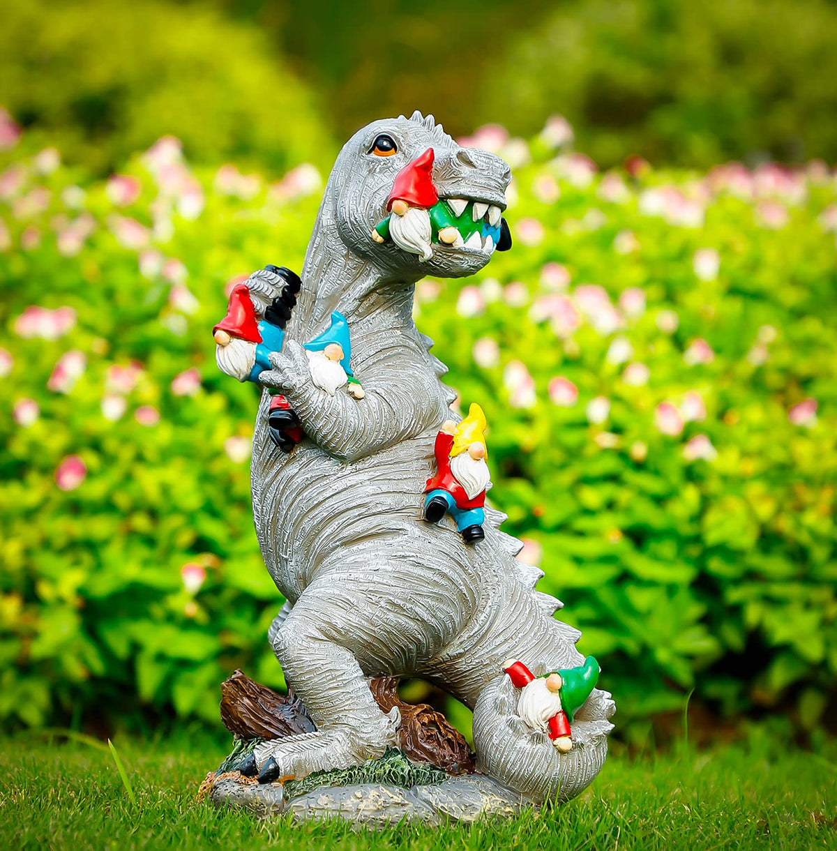 Himaweek outdoor decor weatherproof statue resists sun and rain.