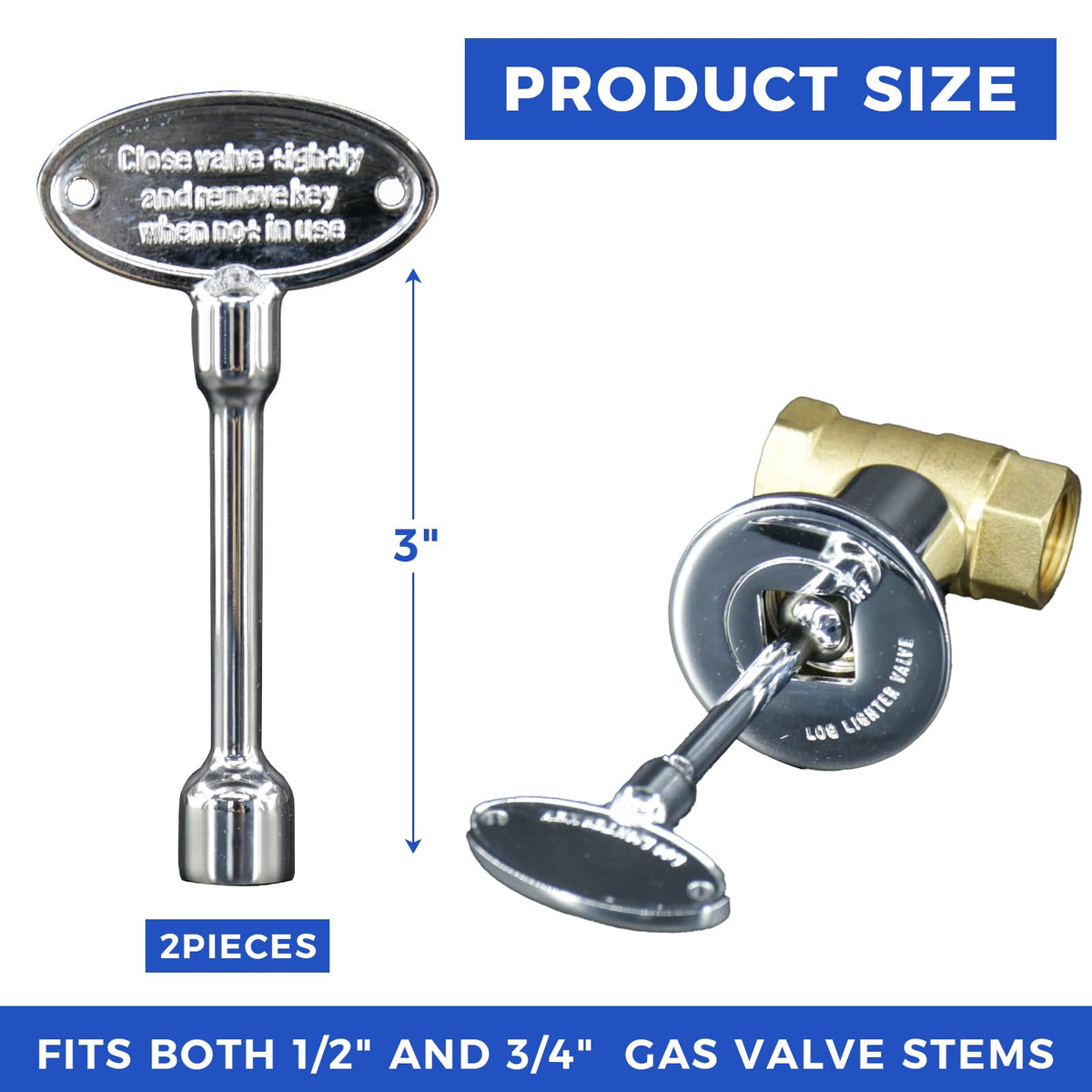 Himaweek polished zinc gas key finish resists corrosion