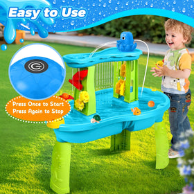Hinastar water table pump cordless design reduces trip hazards during outdoor fun.
