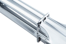 HINMAY tongs with clamshell-head for easy grip and release on the grill.