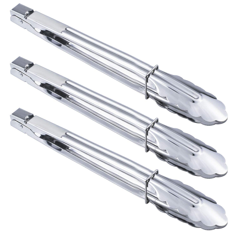 HINMAY 12-inch tongs with open-grip head for precise handling.