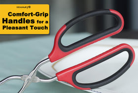 Hinmay heat resistant tongs withstand up to 600°C for hot grilling.