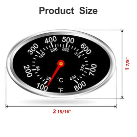Hiorucet Nexgrill 720-0888 thermometer dial for quick reference during grilling.