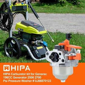 Hipa 0J88870123 carburetor front view showing compact design.