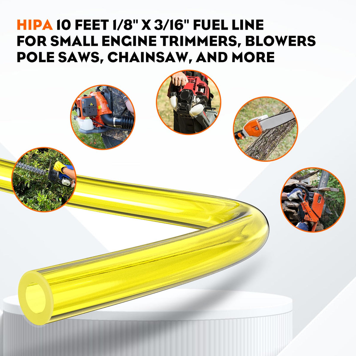 Hipa 1/8 in ID x 3/16 in OD hose detail highlights durable construction