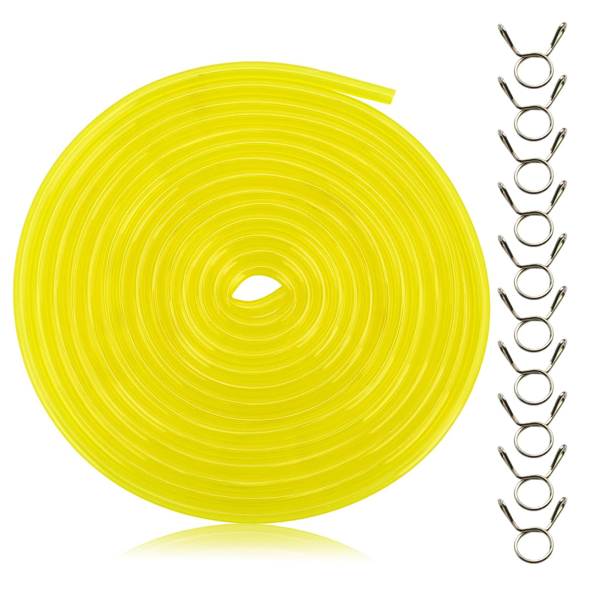 Hipa 10ft fuel line hose uncoiled for easy inspection and flexible routing