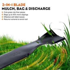 Hipa 134149 blade dimensions: 21 inches long for precise deck coverage.