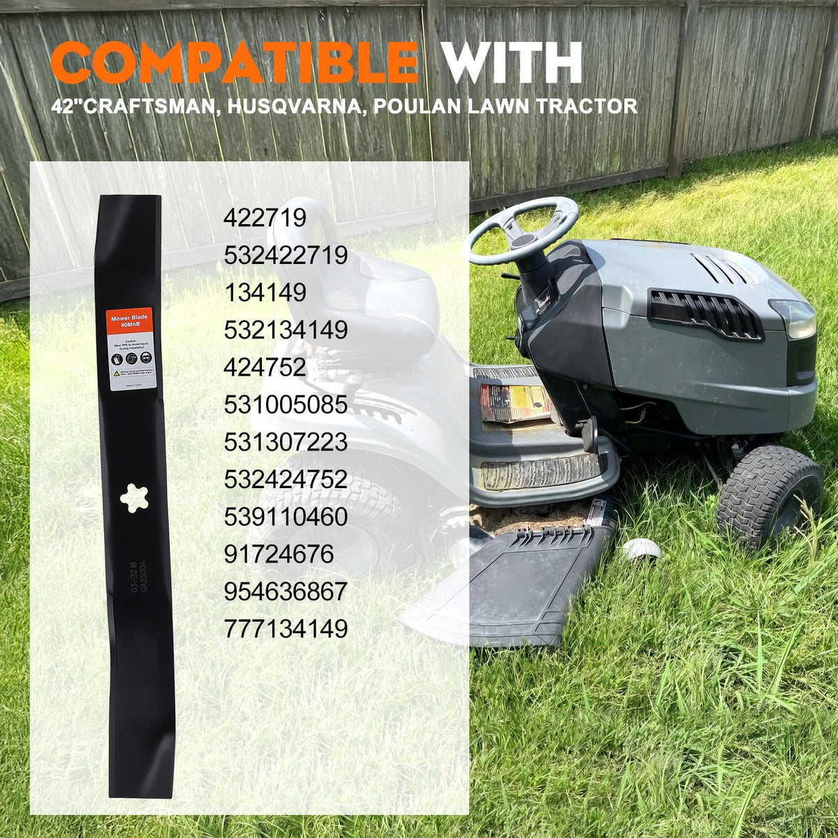 Hipa 2-pack 134149 mulching blades ready for quick swap and longer mower life.