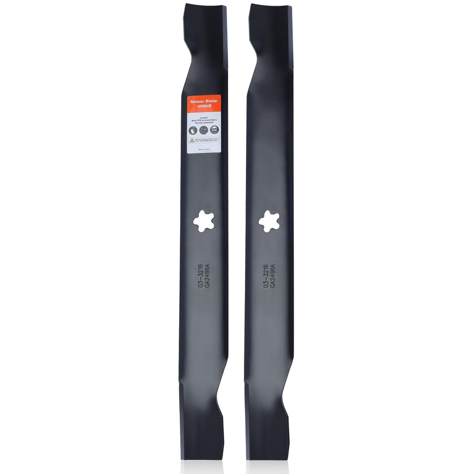 Hipa 138971 high-lift blades for 42-inch mowers improve cutting performance.
