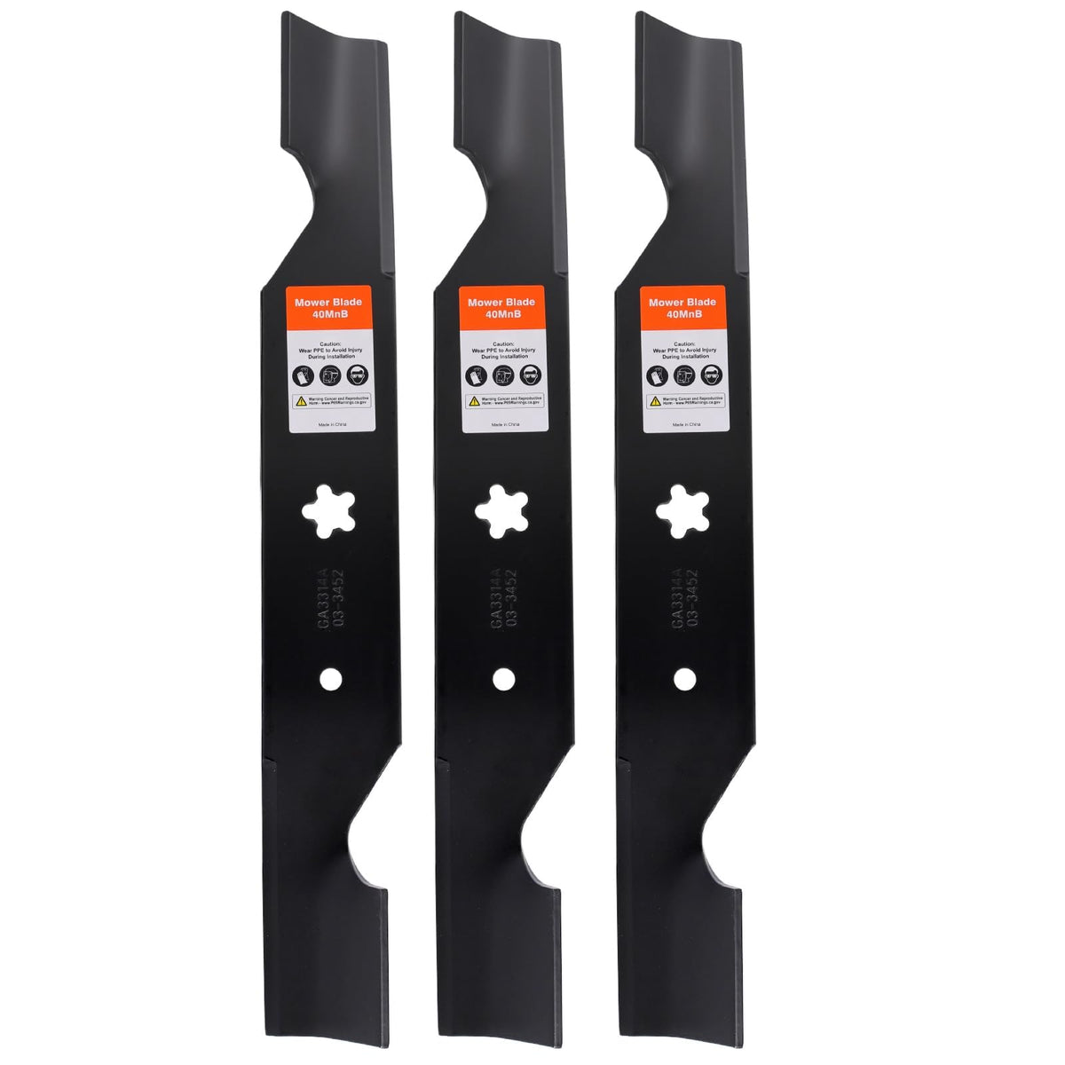 Hipa 187256 high lift blade with 5-point star for Husqvarna compatibility