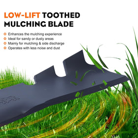 Hipa 2-pack blade set features durable alloy steel for longevity.