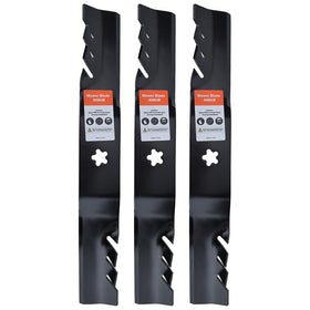 Hipa 3-pack mulching blades for 54inch deck ready for installation