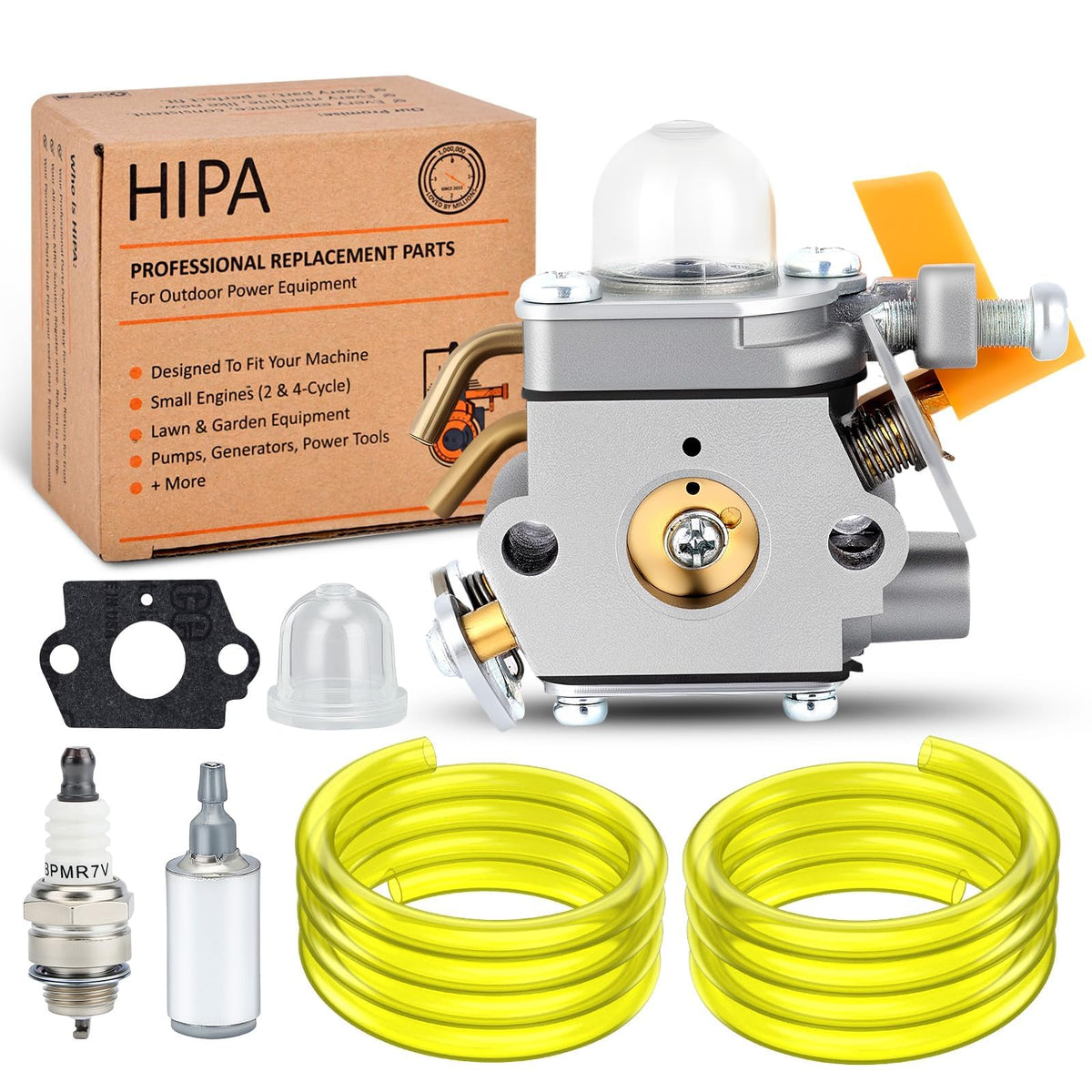 Hipa 308054043 carburetor assembly for Ryobi engines improves reliability and ease of maintenance.