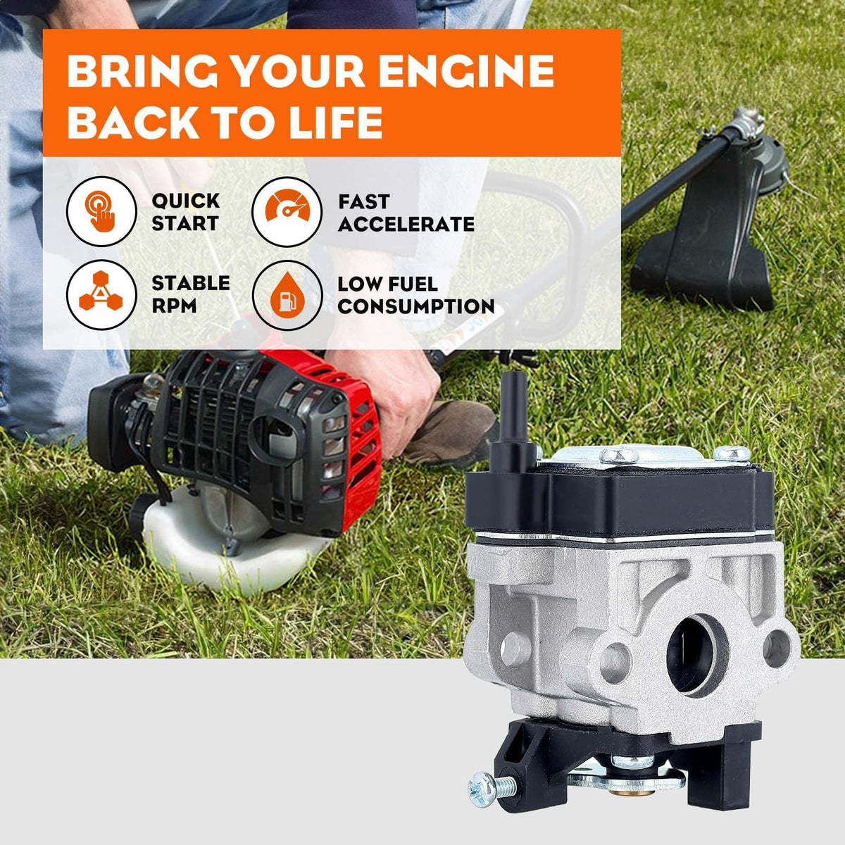 Hipa fuel filter for Toro kit improves fuel flow and fuel system cleanliness.