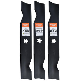 Hipa 3 pack blades with 532180054 high lift design improve cut quality for 48 inch mowers.