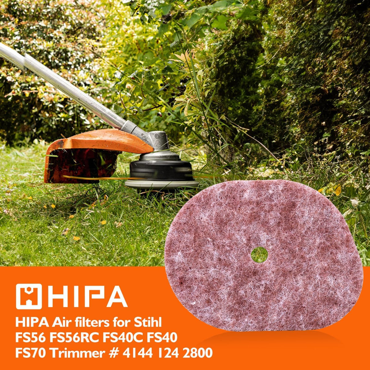 Close-up of Hipa air filter media shows high-density fibers