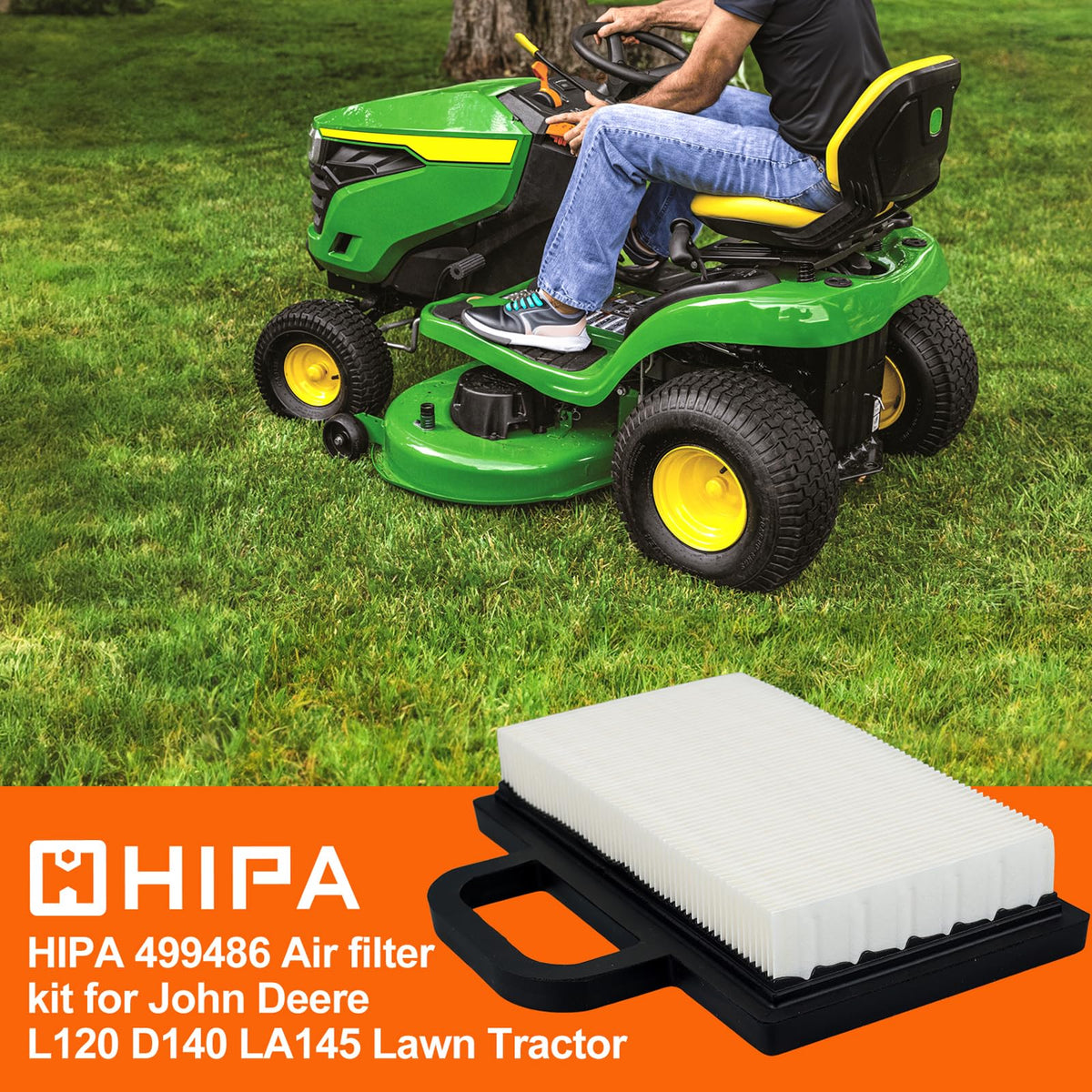 Hipa 499486 flat rectangular air filter design for tight seal