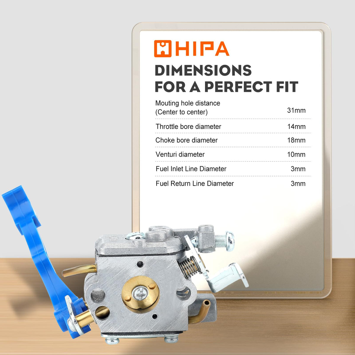 Hipa 590460102 anodized carburetor body suggests durable construction
