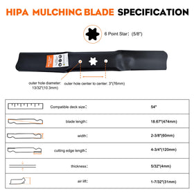 Hipa blade mounting hole geometry highlights 6-star pattern for stable installation