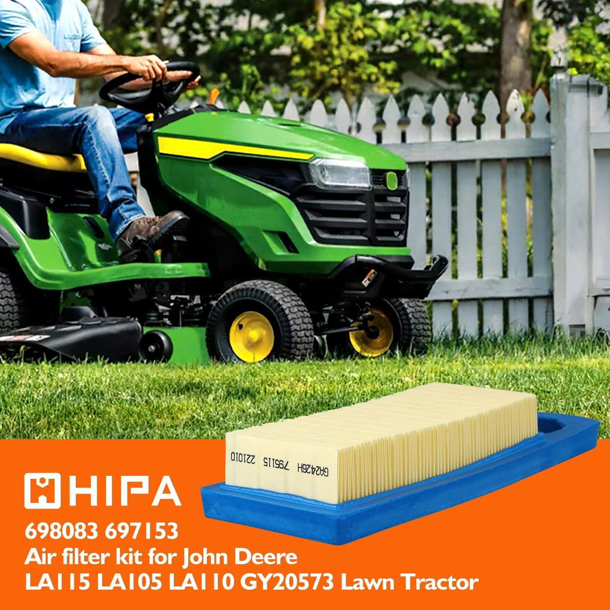 Hipa 697153 air filter closeup shows high-density filtration media