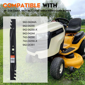 Hipa 6-point star center-mount mulching blade for Cub Cadet applications.