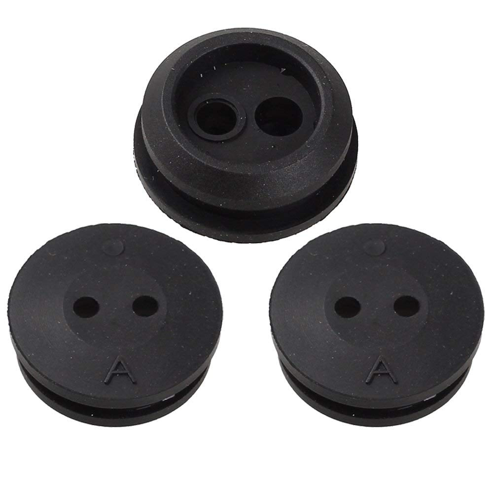 Hipa 7-8 inch 2-hole fuel tank grommet closeup showing durable rubber seal for secure connections.