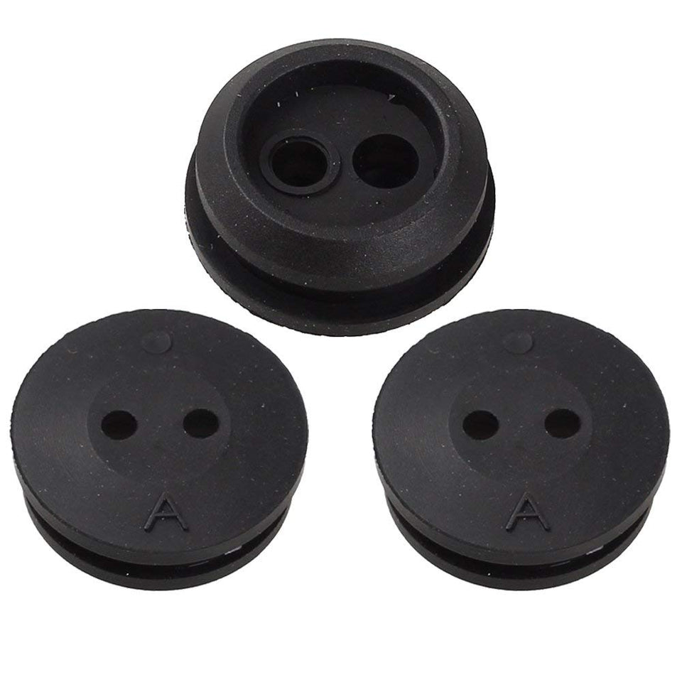 Hipa 7-8 inch 2-hole fuel tank grommet closeup showing durable rubber seal for secure connections.