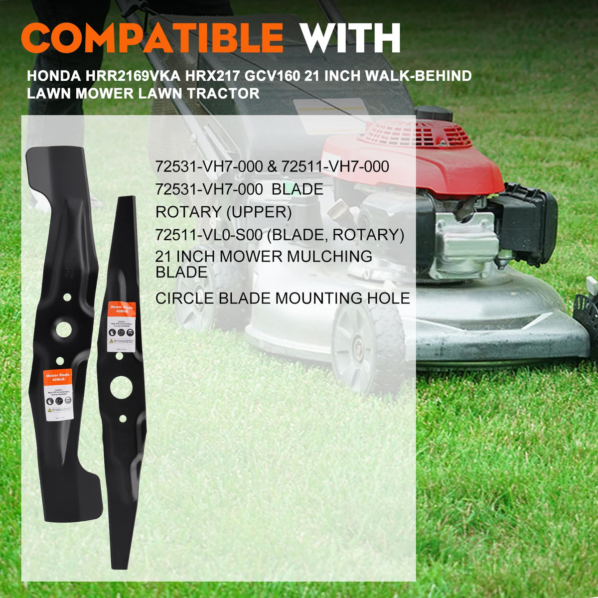 Hipa 72531-vh7-000 blade upper rotary for reliable lawn cuts