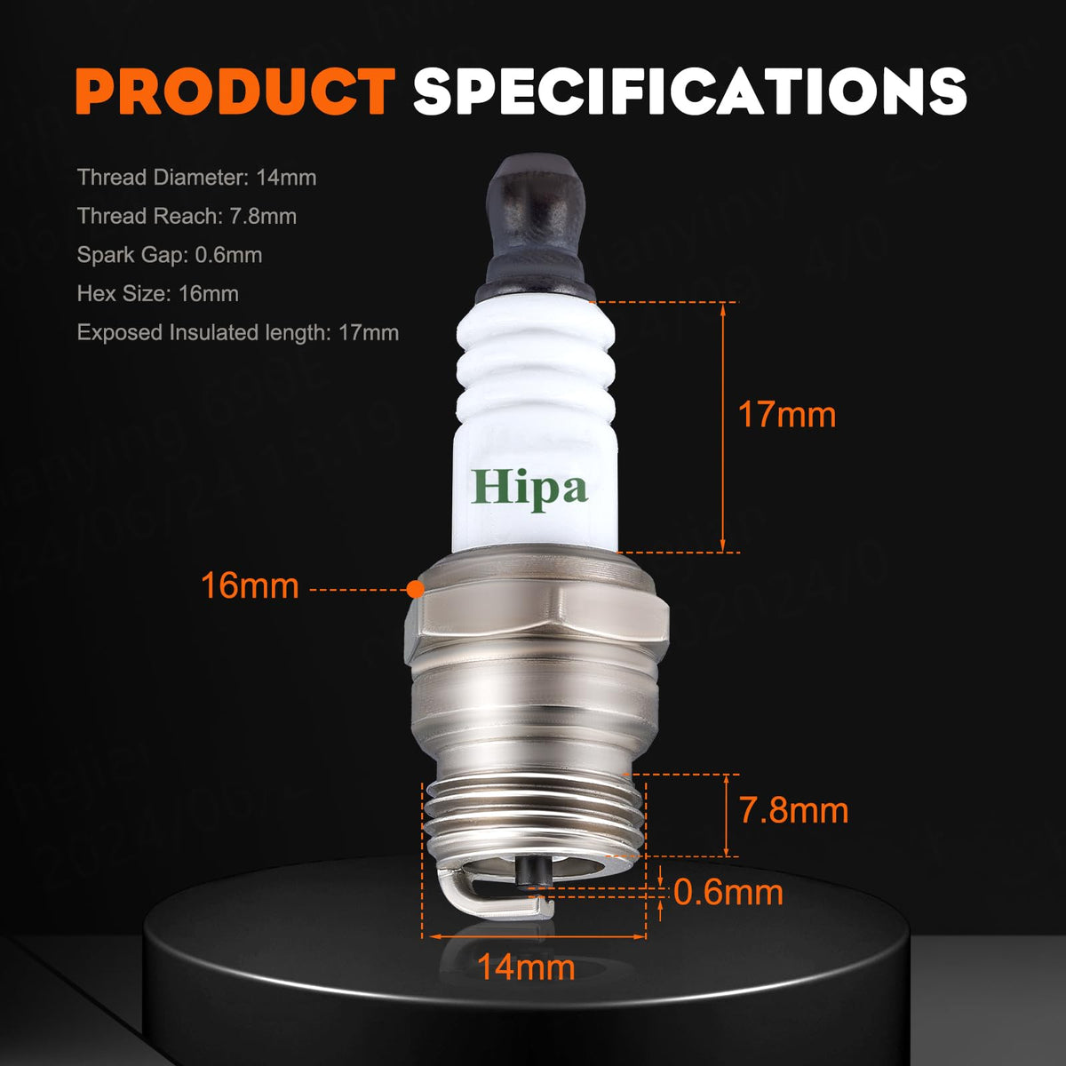 7-8mm reach of the HIPA spark plug fits shallow ports.