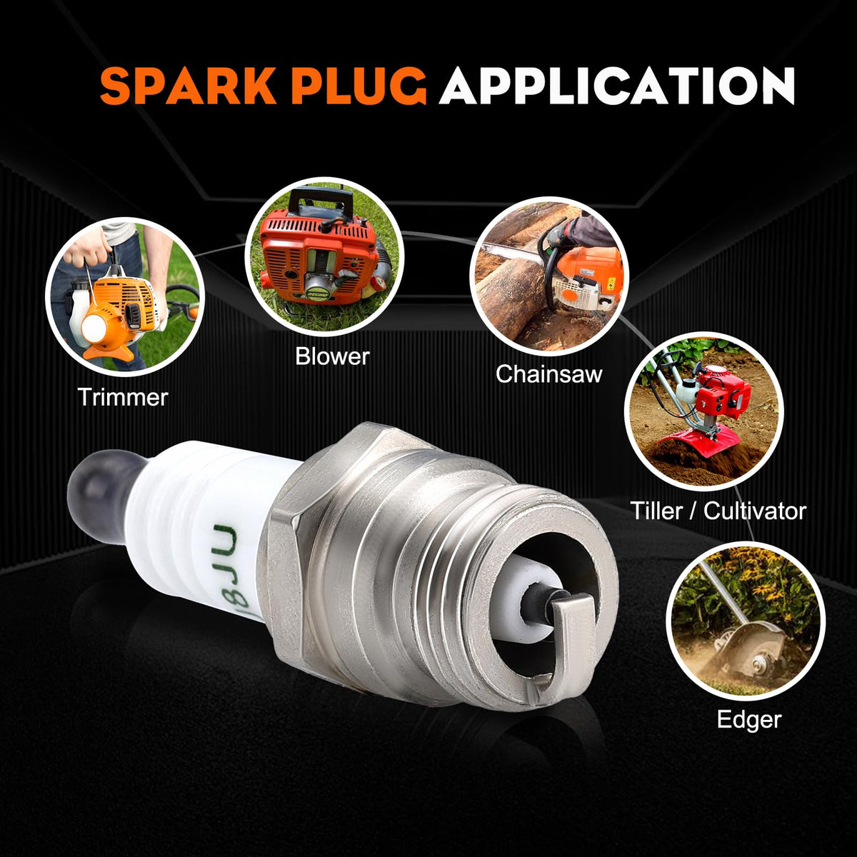 Compatibility chart for HIPA 794-00055A spark plug across engines.