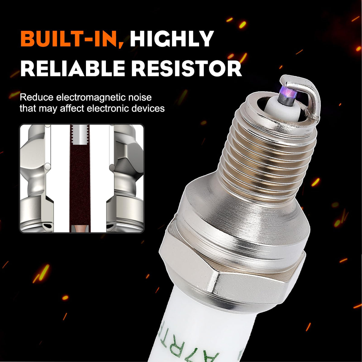 Hipa 794-00082 spark plug pair in packaging for convenient replacements.