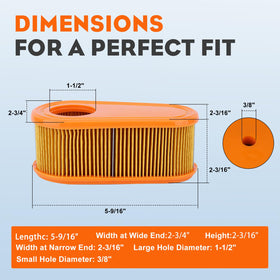 Replaces BS 795066 and BS 796254 air filter parts.