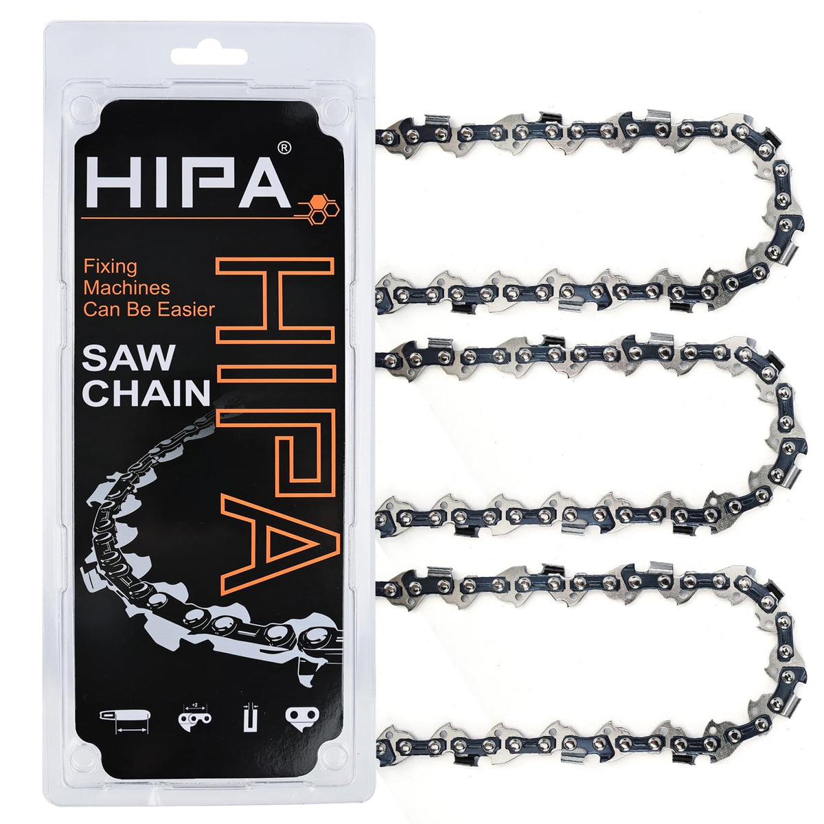 Hipa 8 inch pole saw chain with LP pitch for smooth cuts.