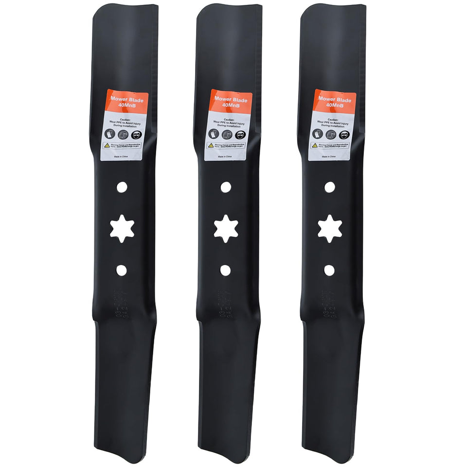 Hipa 942-05052A high lift blade with 6-star mount for Cub Cadet ZT1 improves grass pickup.