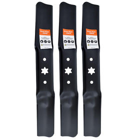 Hipa 942-05056 high lift blades in a 6-point star pack for Cub Cadet 54-inch decks, enhanced lift