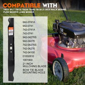 Hipa 942-0741a two-pack blades shown for simple replacement and balanced mowing.