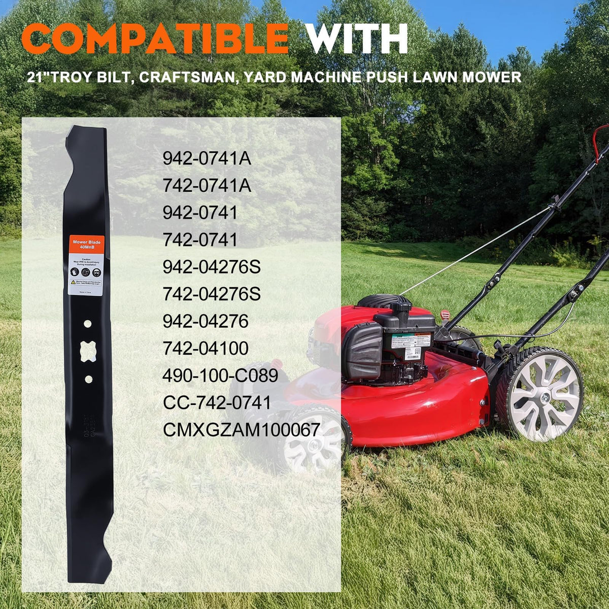 Hipa 942-0741A compatible with Troy-Bilt and Craftsman decks, expanding mower compatibility