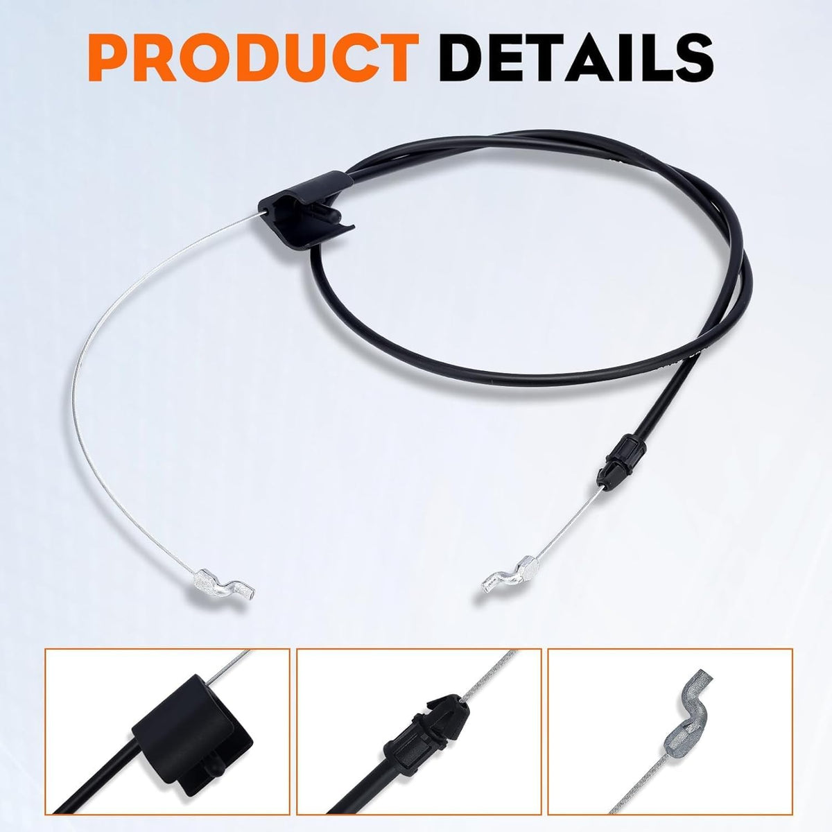Hipa 946-0957 cable on mower ready for quick installation and dependable operation